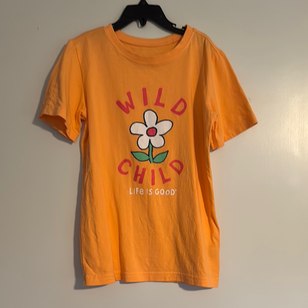 Life Is Good Kids' Bright Orange Wild Child Tee